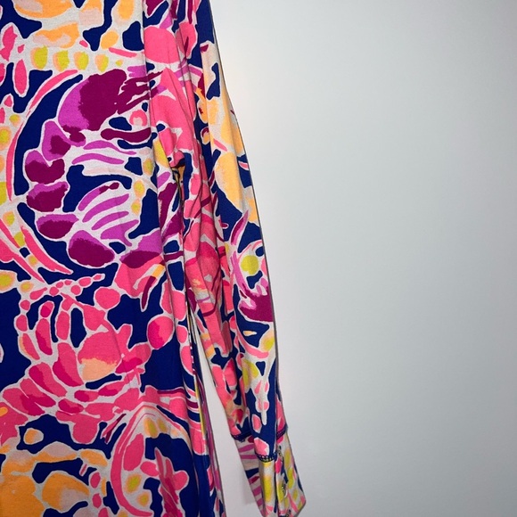 Lilly Pulitzer Sophie Dress in Brilliant Blue Catch And Release Medium - Picture 13 of 14